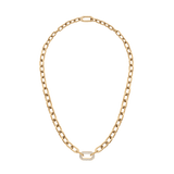 Crystal Link Necklace Gold