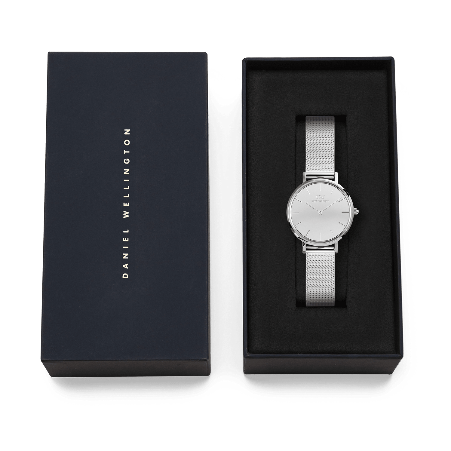 Daniel Wellington/28mm/シルバー Petite Unitone - Silver watch with mesh strap 28mm | DW