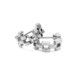 3-Link Earrings Silver