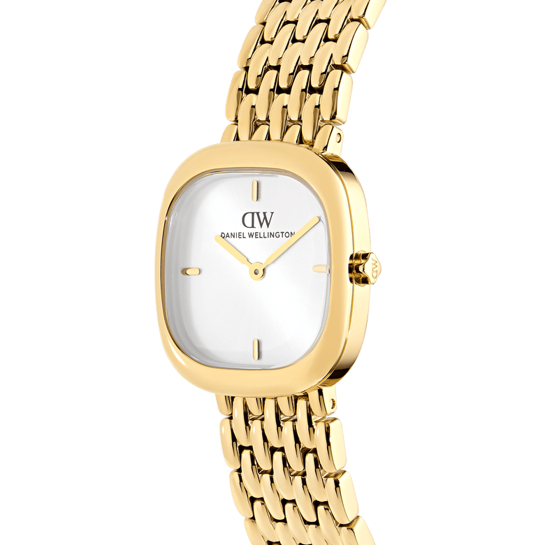 Corta White Grain-Link Gold