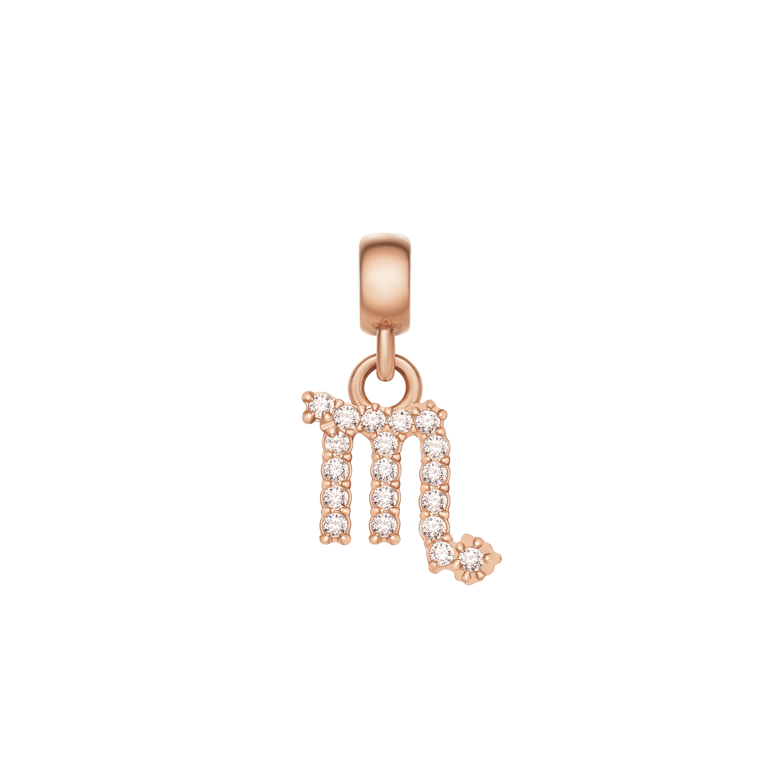 Crystal Zodiac Charm Rose Gold