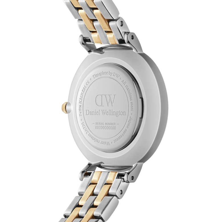 Petite Lumine Bezel 5-Link Two-Tone MOP Silver