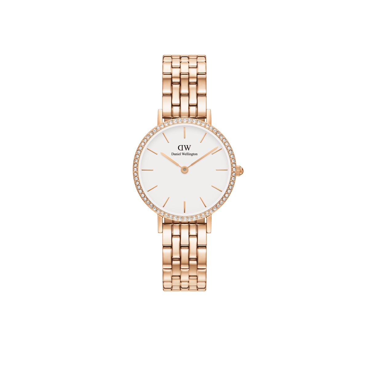 Petite Bezel white dial watch - with rose gold strap | DW Petite Bezel white dial watch - with rose gold strap | DW