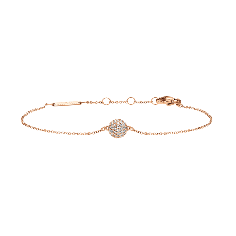 Pavé Crystal Pendant Bracelet Rose Gold
