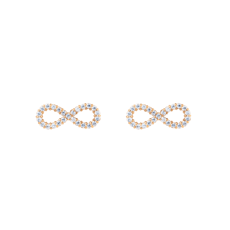 Mirelle Infinity Earrings Rose Gold