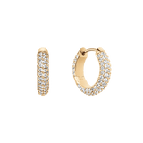 Pavé Crystal Earrings Gold