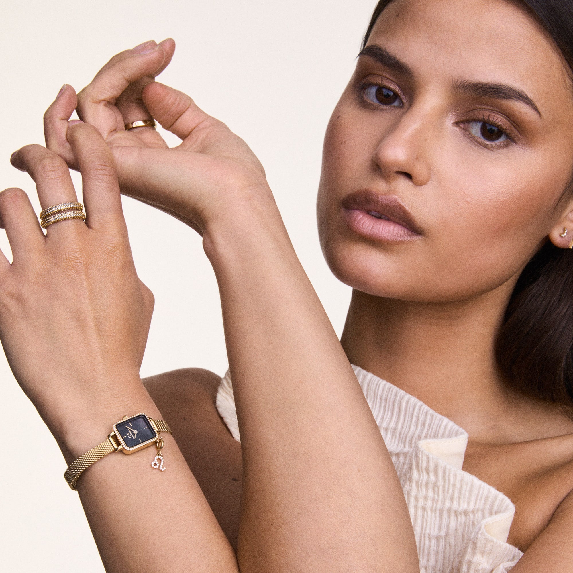 Quadro mini-blush square dial watch for women | DW