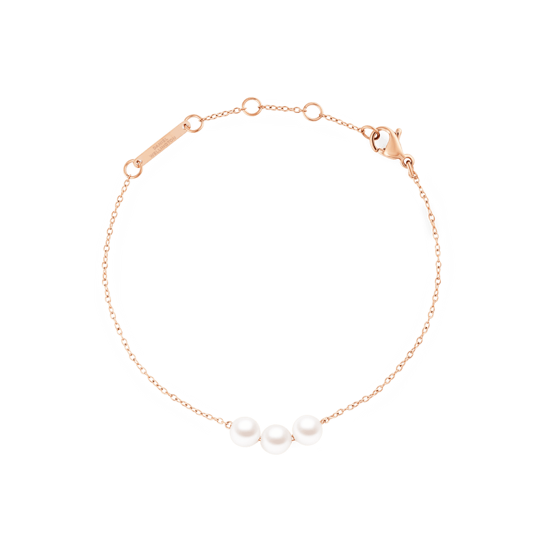Pearl Trio Bracelet Rose Gold