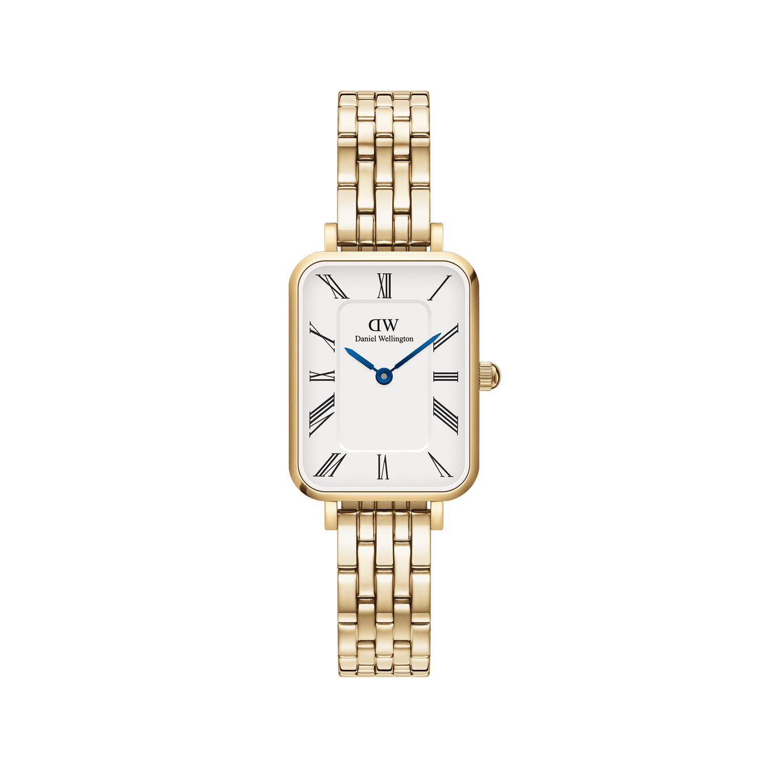 Quadro Roman Numerals 5-Link Gold