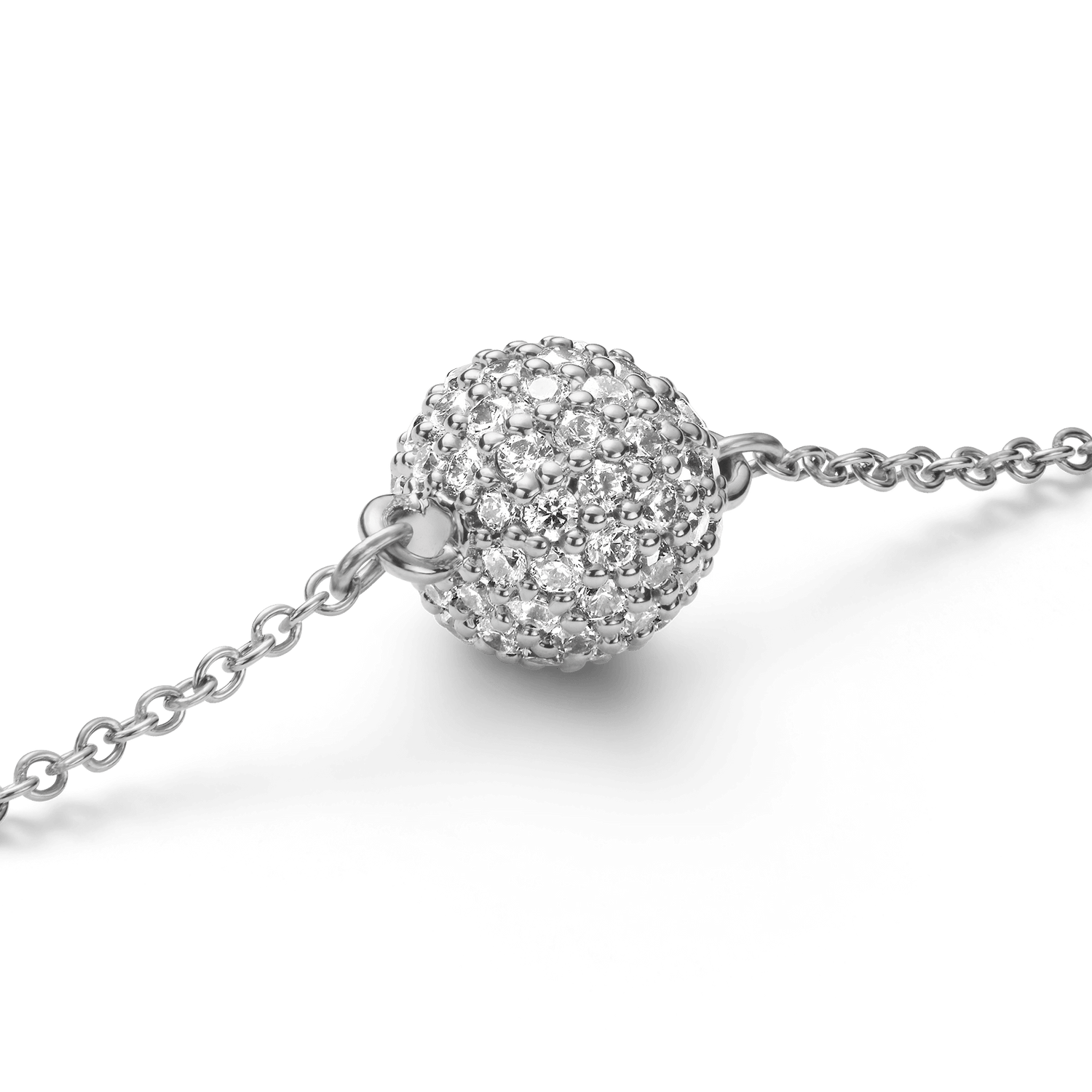 Pavé Crystal Pendant Bracelet Silver | DW Pavé Crystal Pendant Bracelet Silver | DW
