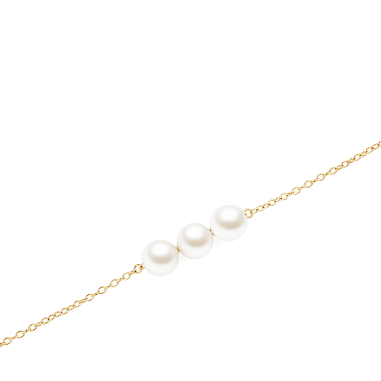 Pearl Trio Bracelet Gold