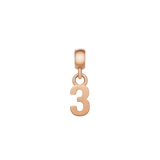 Number Charm Rose Gold