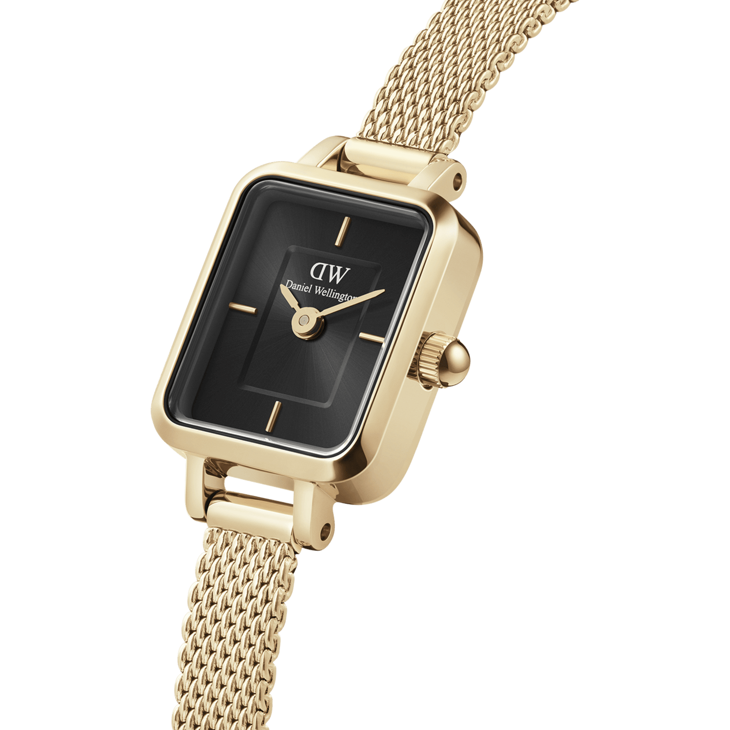 Quadro mini-onyx square dial watch for women | DW Quadro mini-onyx square dial watch for women | DW