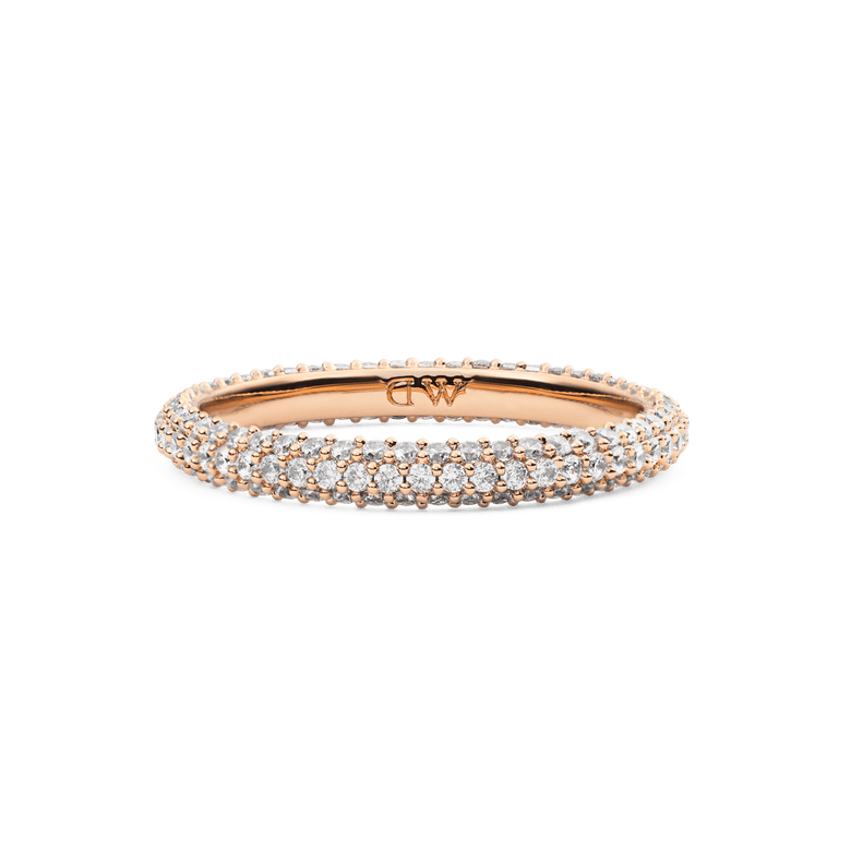 Pavé Ring Rose Gold 3 mm