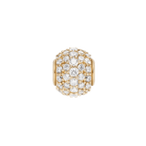 Pavé Orb White Crystal Charm Gold