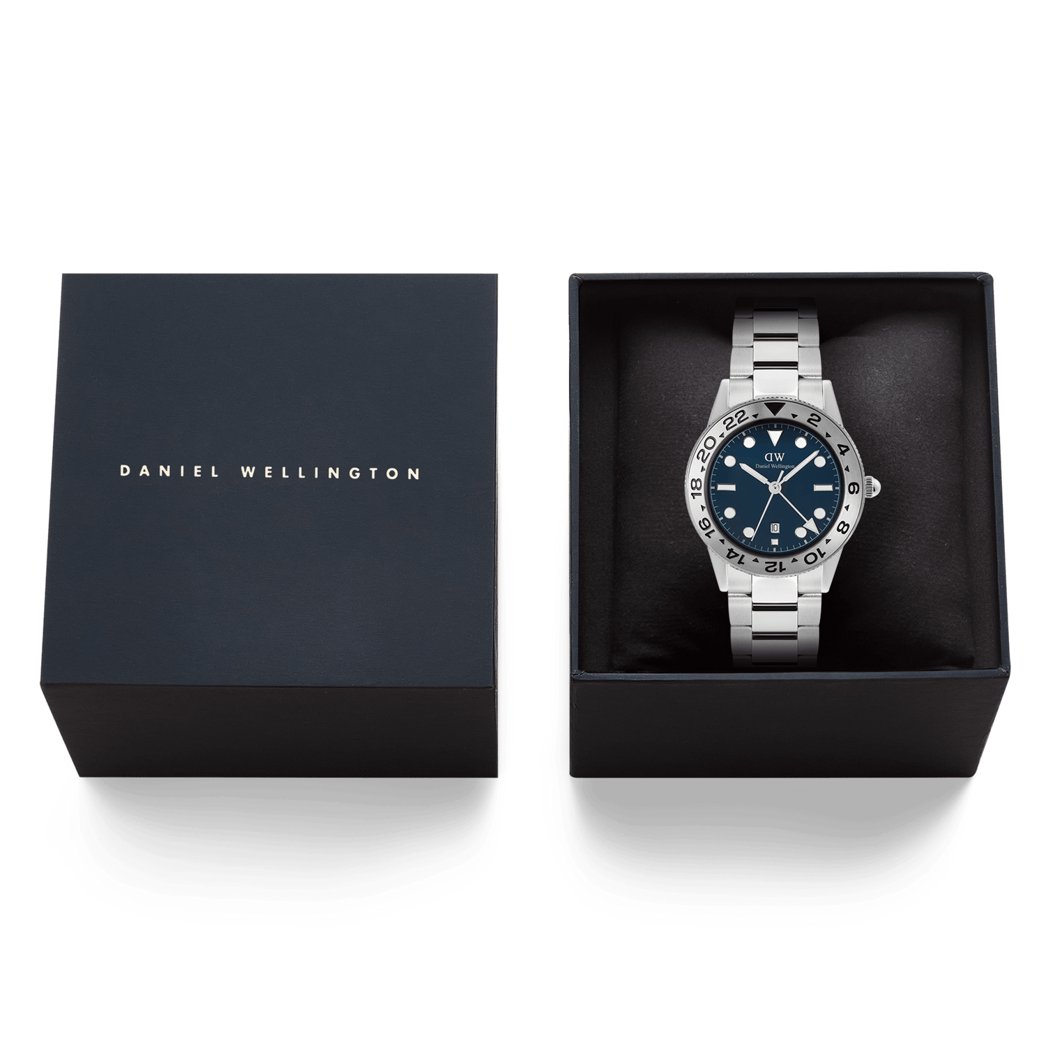 Iconic GMT Link Brushed Bezel Silver