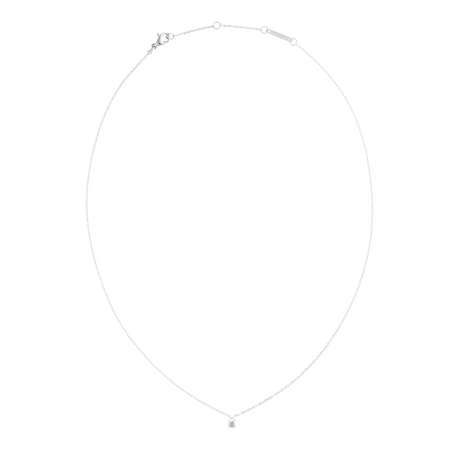 Mirelle Solitaire Necklace Silver