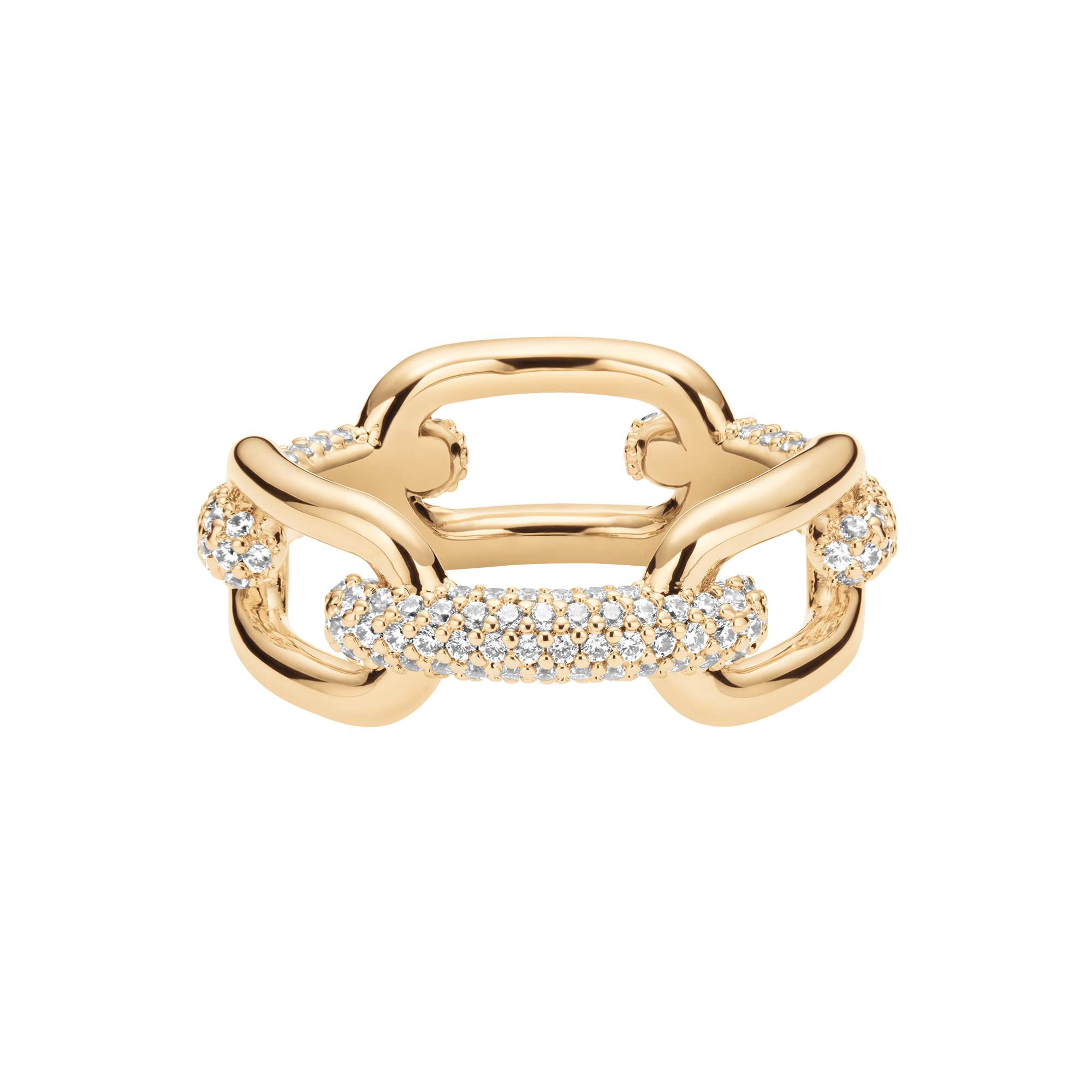 Crystal Link Ring Gold Crystal Link Ring Gold