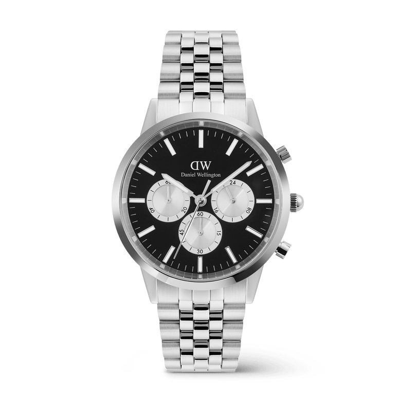 Iconic Chronograph Arch 5-Link Onyx Panda Silver