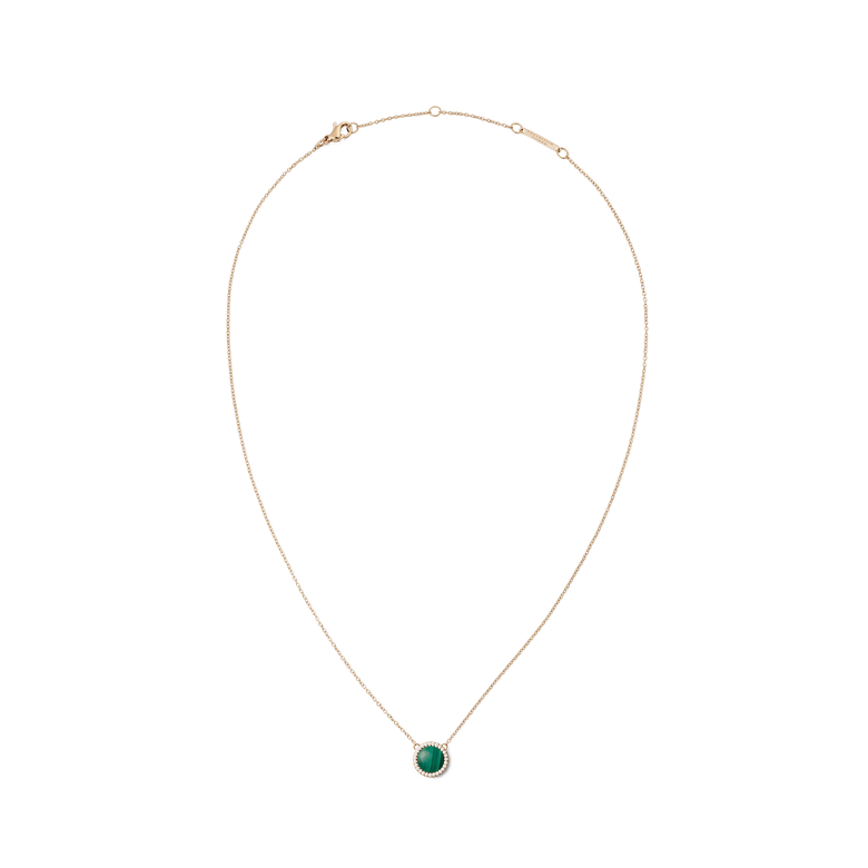 Audrey Necklace Malachite Rose Gold