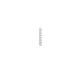 Crystal Bar Stud Silver