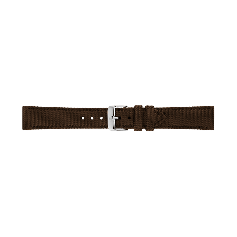Brown Canvas Strap Silver