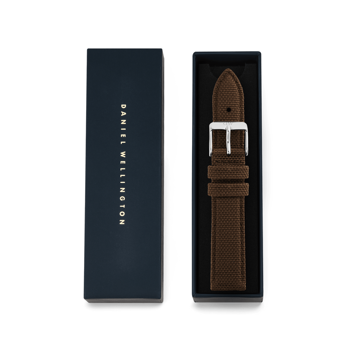 Brown Canvas Strap Silver