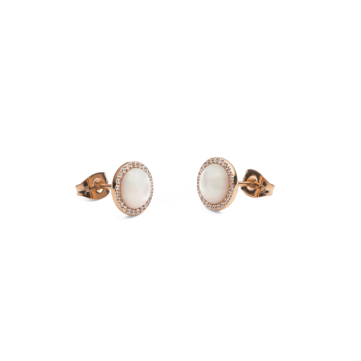 Audrey Earrings Mother of Pearl Rose Gold