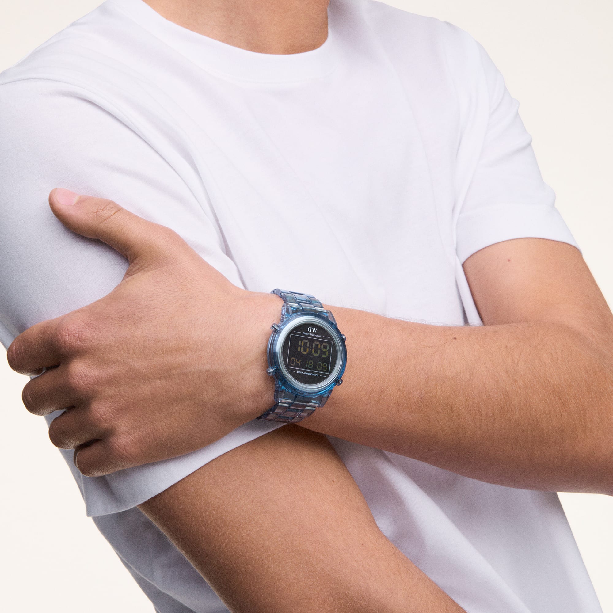 danielwellington 時計 Retro Digital Light Blue Light Blue