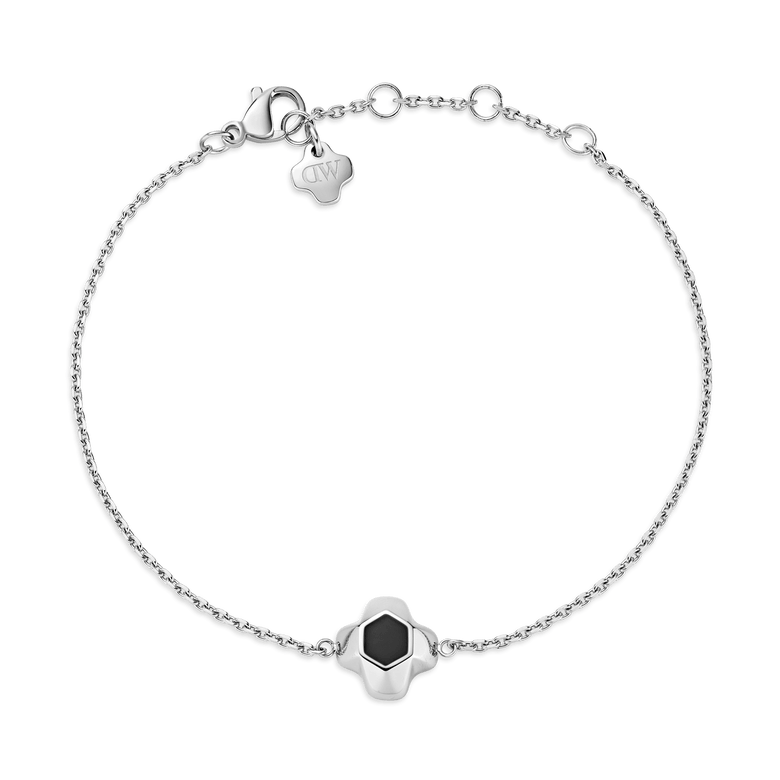 North Star Bracelet 1 Small Black Enamel Silver
