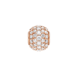 Pavé Orb White Crystal Charm Rose Gold