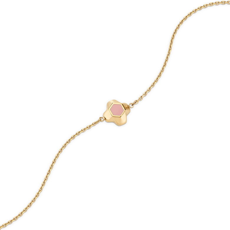North Star Bracelet 1 Small Apricot Enamel Gold