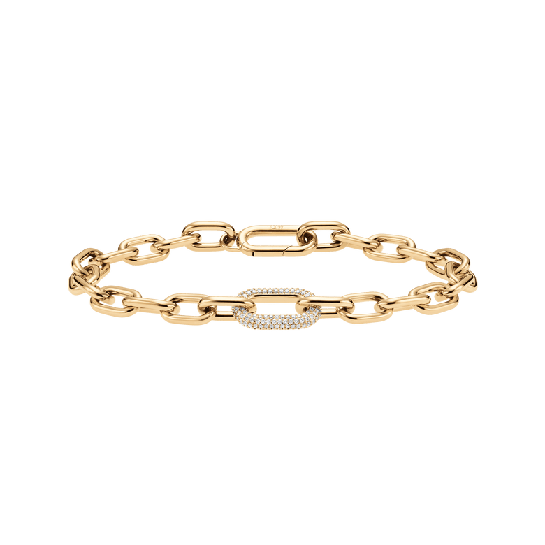 Crystal Link Bracelet Gold