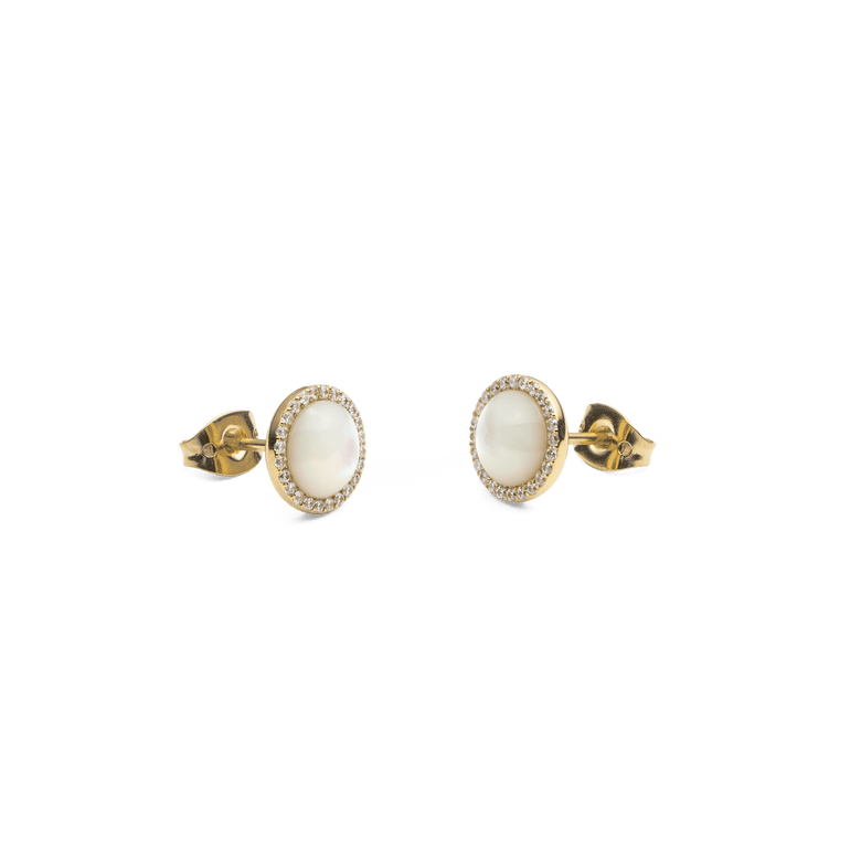 Audrey Earrings Mother of Pearl Gold