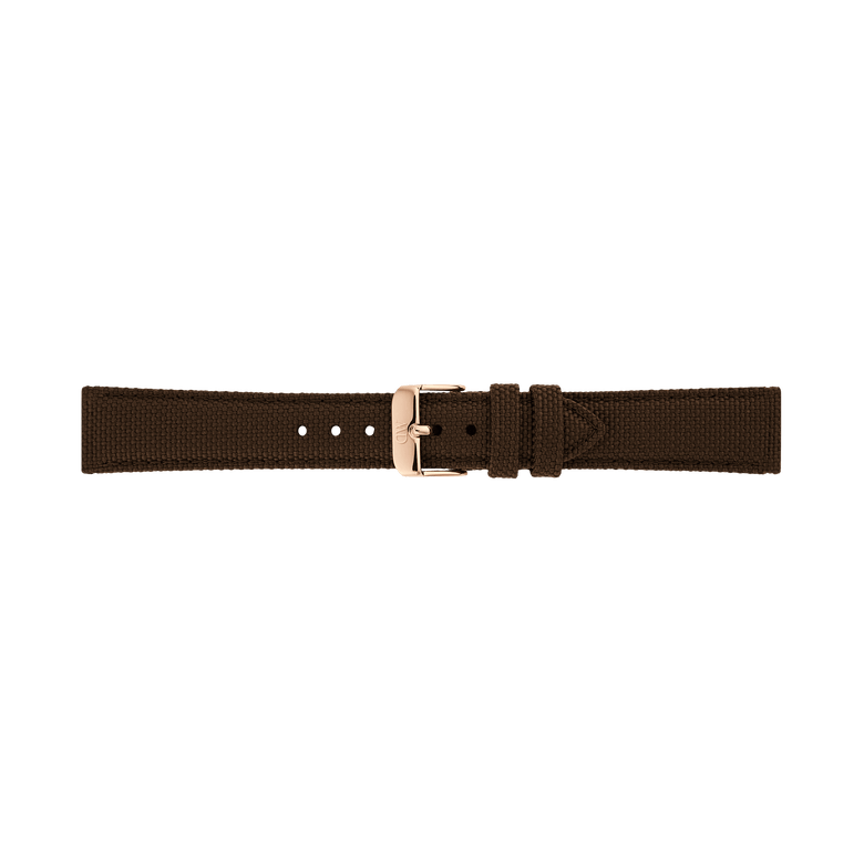 Brown Canvas Strap Rose Gold