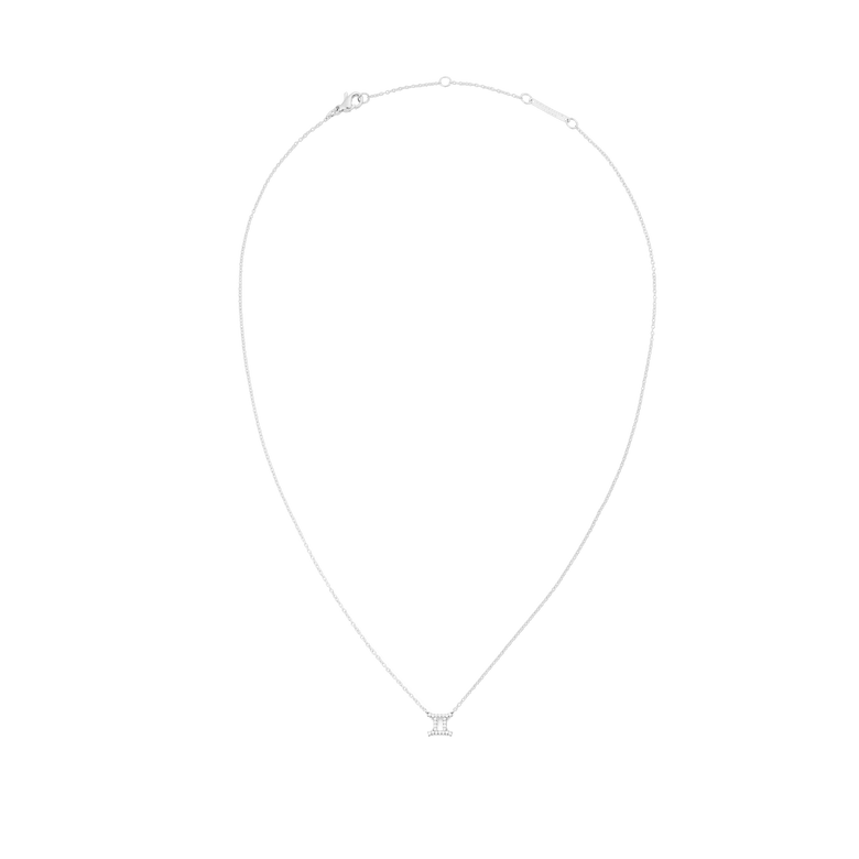 Crystal Zodiac Chain Necklace Silver