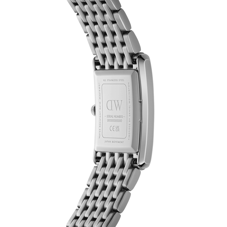 Quadro Roman Numerals 5-Link Silver