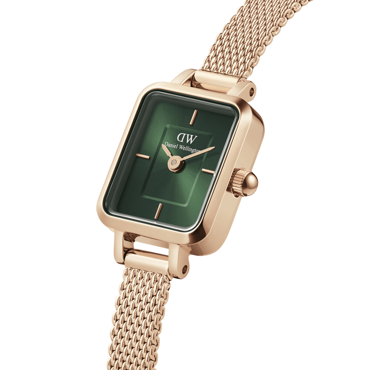 Quadro mini-emerald square dial watch for women | DW Quadro mini-emerald square dial watch for women | DW
