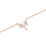 Crystal Zodiac Chain Necklace Rose Gold