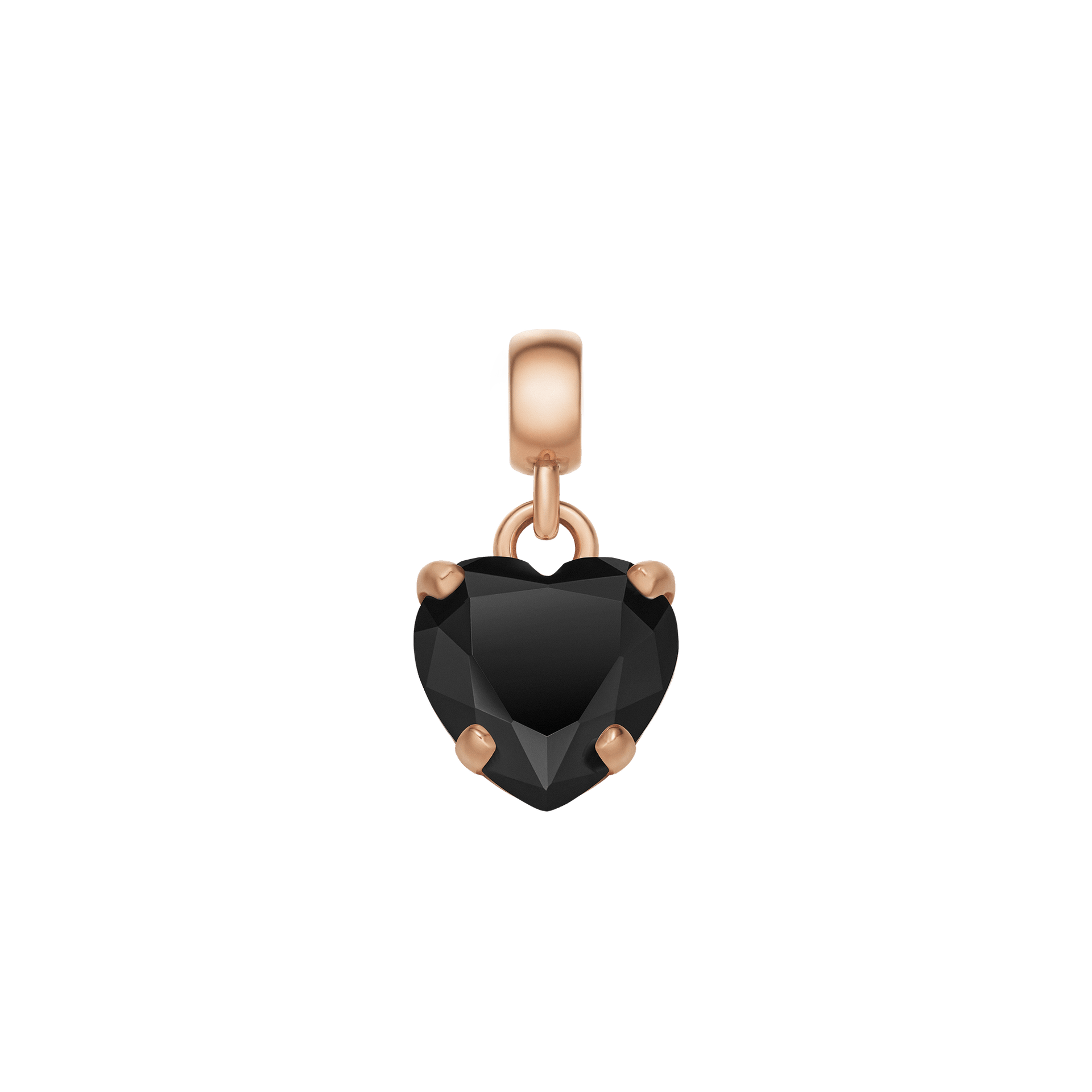 Heart Black - Crystals in rose gold | DW