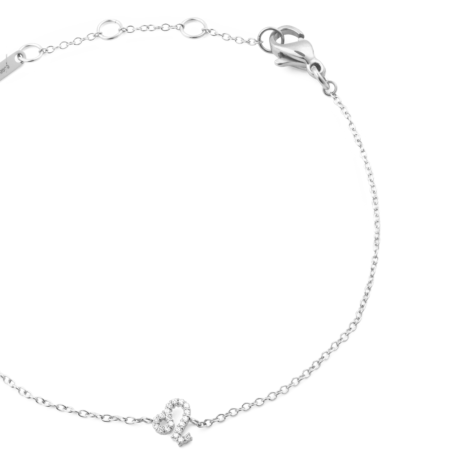 Crystal Zodiac Chain Bracelet Silver