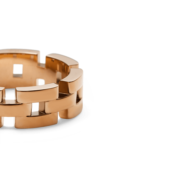 3-Link Ring Rose Gold