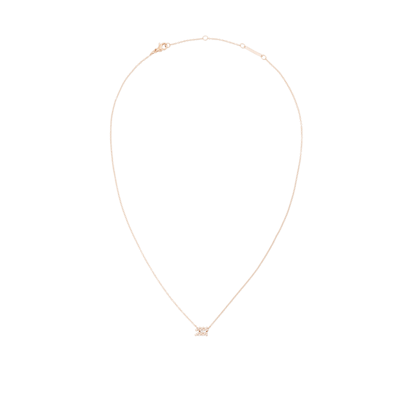 Crystal Zodiac Chain Necklace Rose Gold
