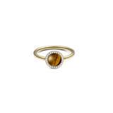 Audrey Ring Tiger Eye Gold
