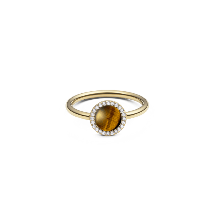 Audrey Ring Tiger Eye Gold