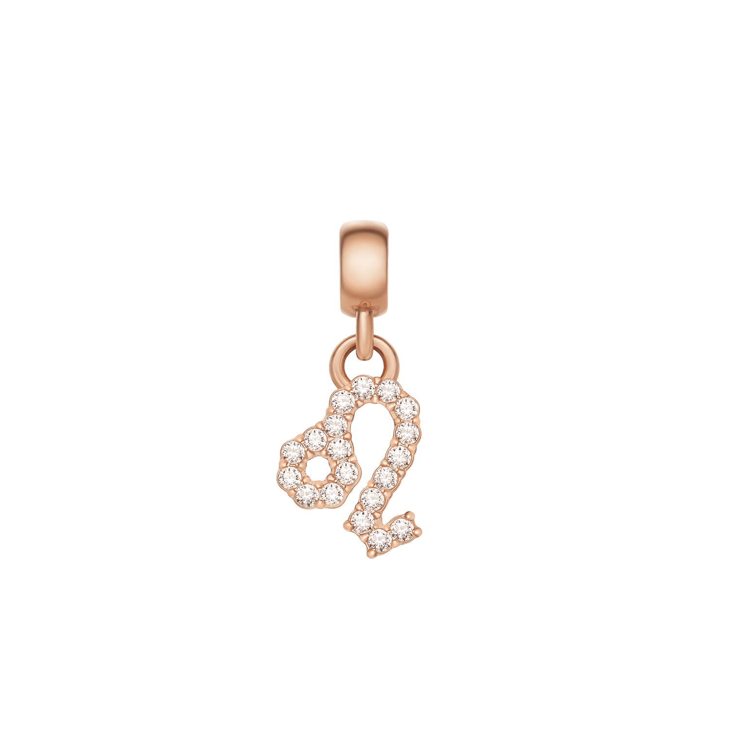 Crystal Zodiac Charm Rose Gold