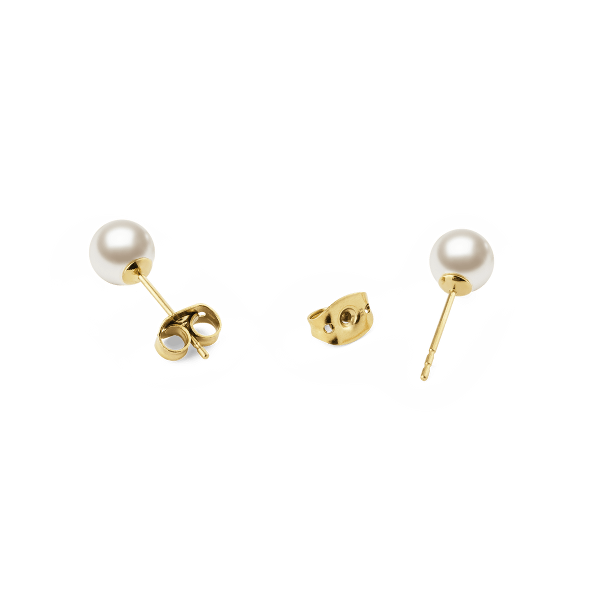 Pearl Stud Earrings Gold