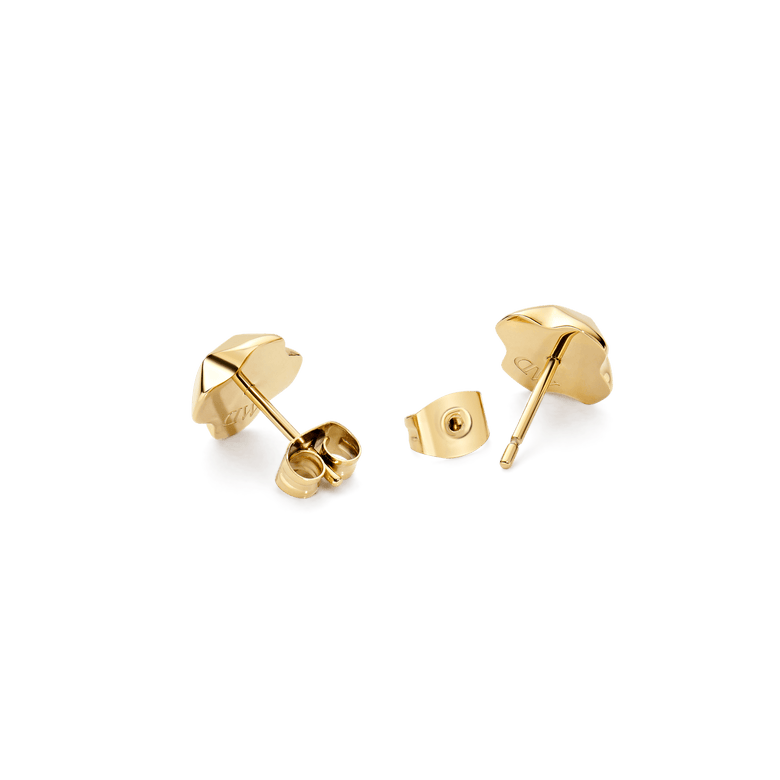 North Star Earrings Small Apricot Enamel Gold