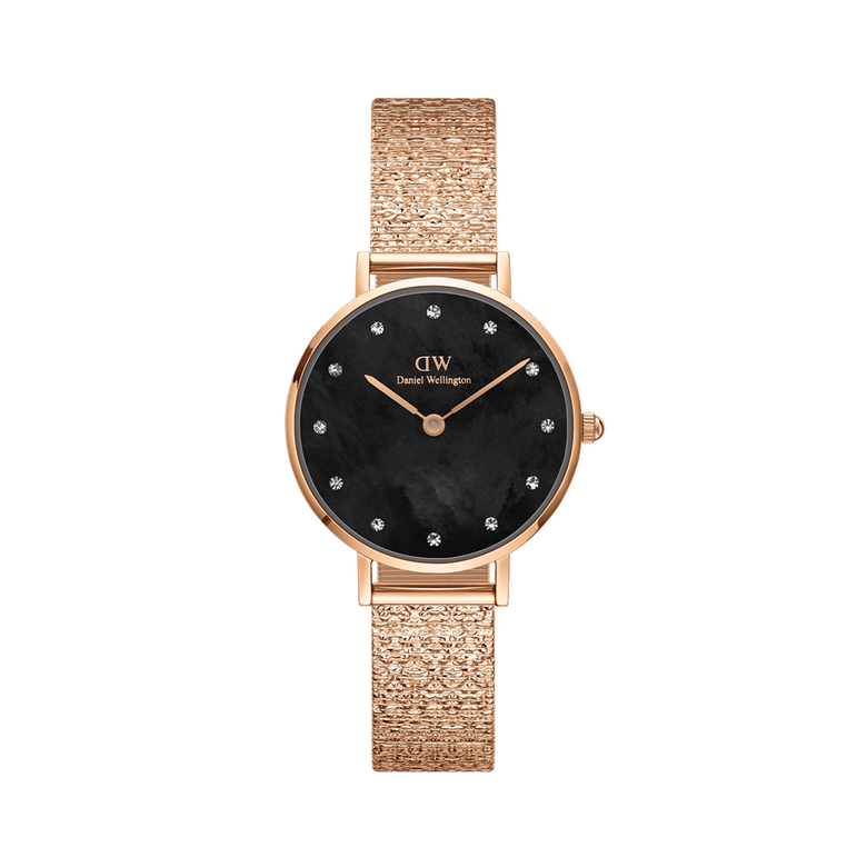 Petite Lumine Pressed Piano Black MoP Rose Gold