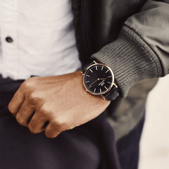 Reading - Black men's watch with rose gold 40mm | DW